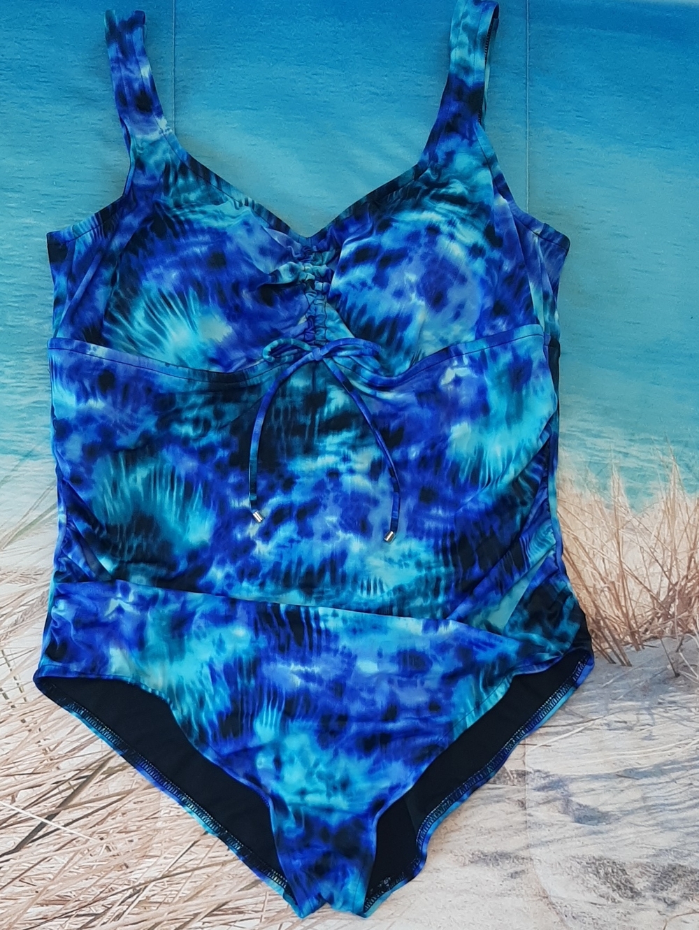 Aqua Green Size 20 W One Piece Swimsuit Supportive Straps Beach Swim Wear